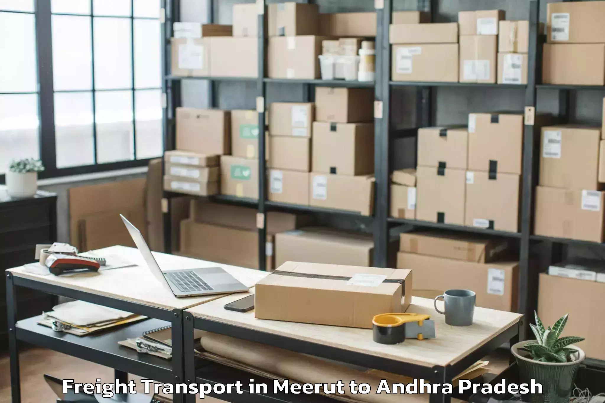 Discover Meerut to Achanta Freight Transport